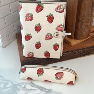 Cute.🍓Coach🍓Notebook &✏️✏️Case.